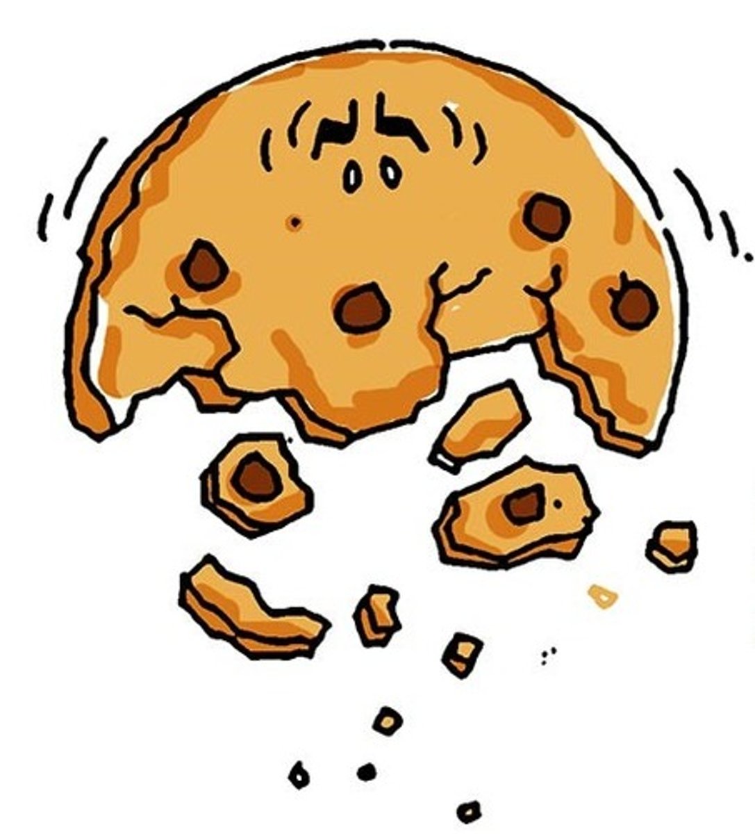 <p>To fall into many small pieces</p>