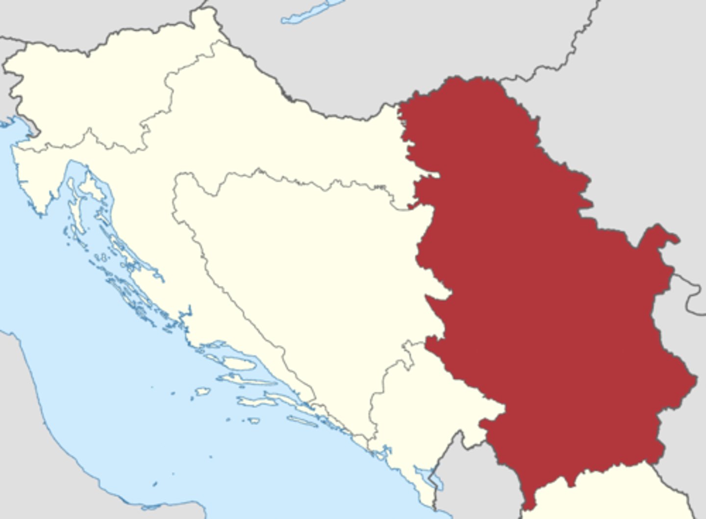 <p>Huge land mass that makes up the majority of the eastern part of Yugoslavia.</p>