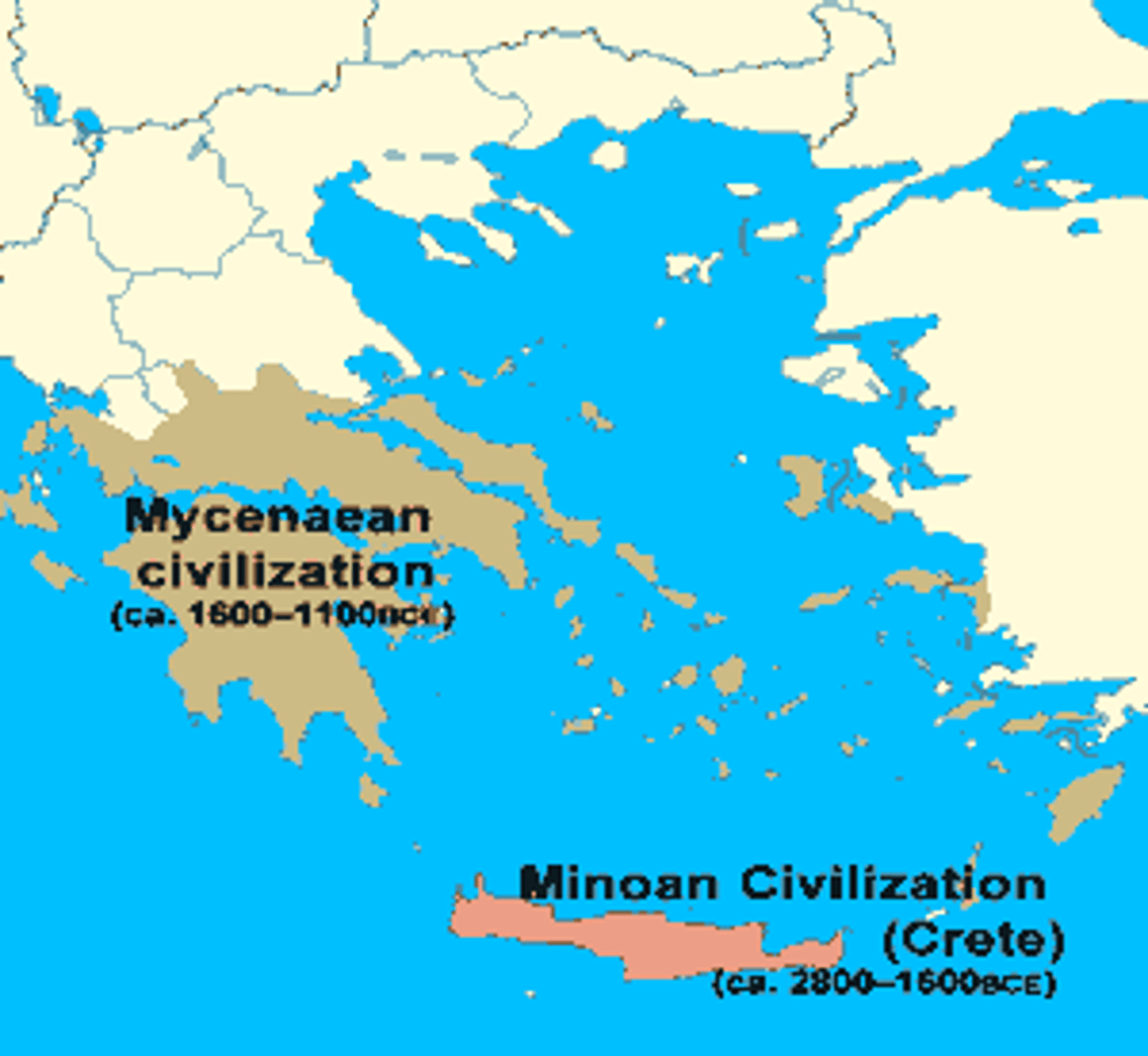 <p>Conquerors of the Minoan Civilizations, the Myceneans loved war and hunting.</p><p>They were great warriors, but the wars they were apart of were so destructive that they brought about the Dark Age of Greece.</p>
