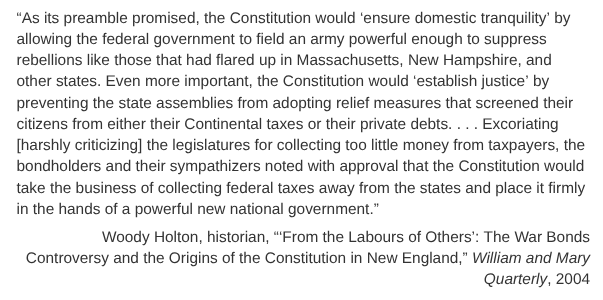 <p>Which of the following most directly resulted from concerns over the increased power of the federal government in the late 1700s?</p>