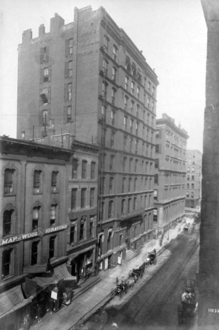 <p><span>(a) Montauk Block,</span></p><p><span>(b) Burnham and Root</span></p><p><span>(c) Chicago </span></p><p><span>(d) 1880s</span></p><p><span>(e) n/a</span></p>