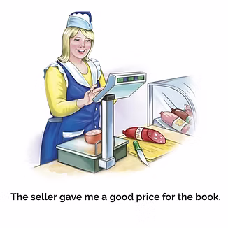 <p><strong><mark data-color="green" style="background-color: green; color: inherit;">a seller</mark> /ˈsɛlə(r)/</strong></p>