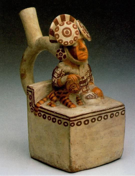 moche lord with a feline 