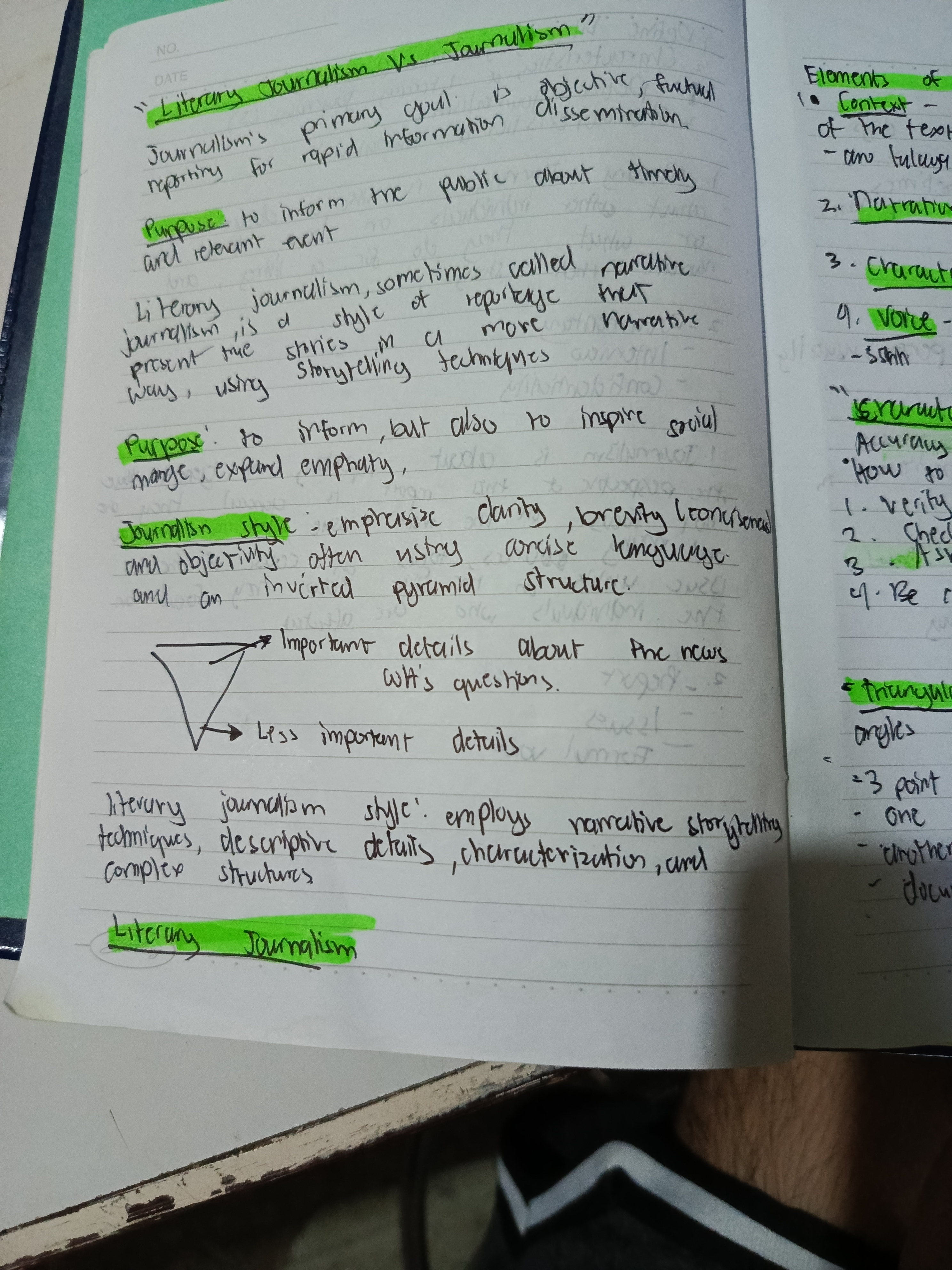 <p>Emphasize clarity brevity conciseness and objectivity of the new thing concise language and an inverted pyramid structure</p>