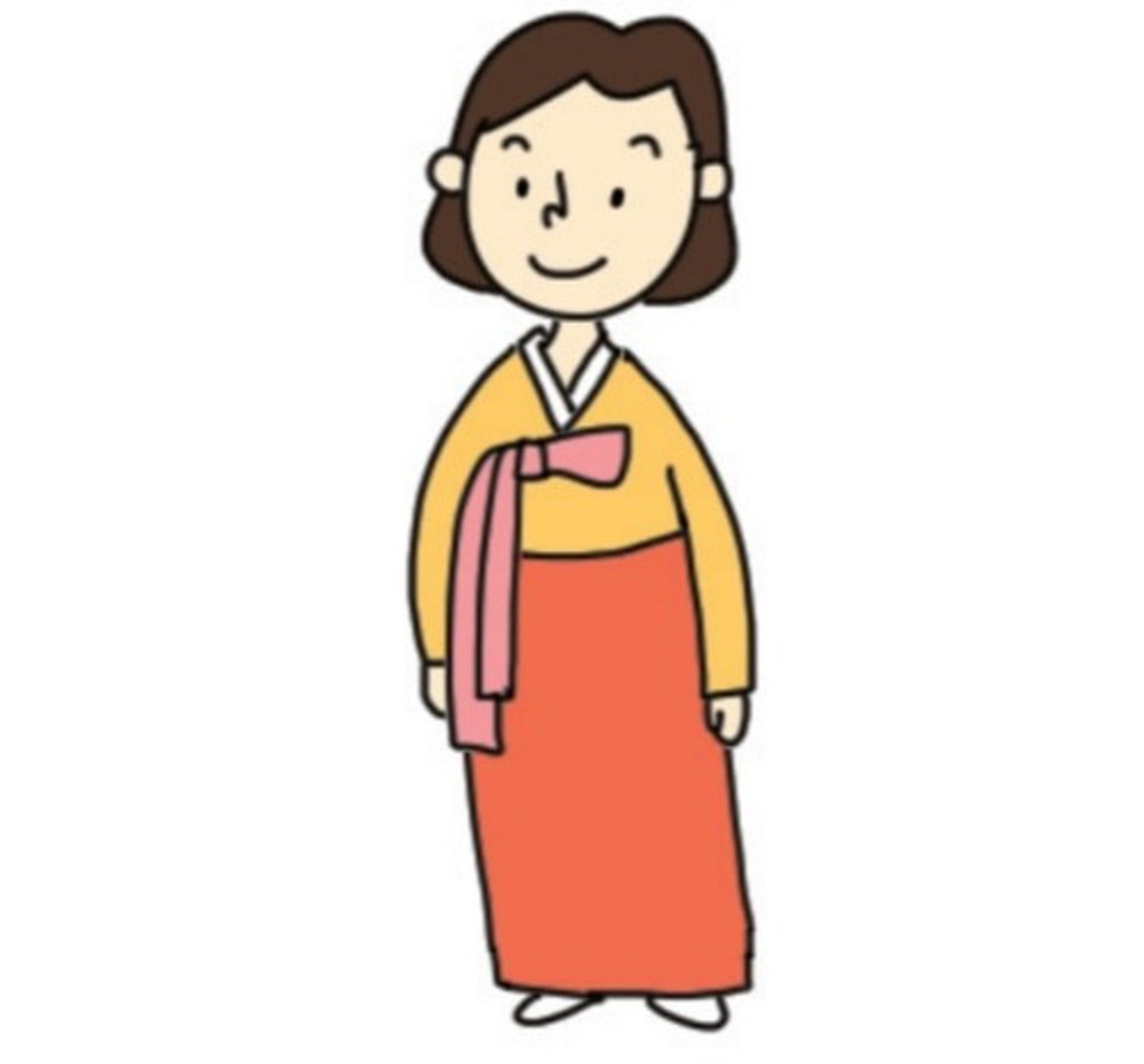 <p>Memakai hanbok (baju tradisional Korea)</p>