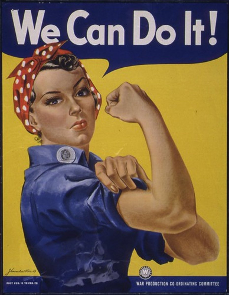 <p>A propaganda character that represented female workers in the factories and shipyards during WWII.</p>