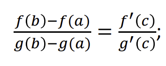 <p>Funkcijos f(x) ir g(x) tolydzios atkarpoje, diferencijuojamos bent intervale (a ;  b) tada tarp a ir b yra taskas c</p>