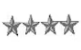 <p>Four silver five pointed stars (O10)</p>