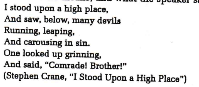 <p>two levels of meaning — what the speaker says and what he/she means, and what the speaker says and the author means</p>