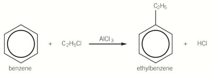 <p>diagram of alkylation of benzene</p>