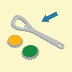 <p><em>せんぬき</em></p><p>bottle opener, corkscrew</p>