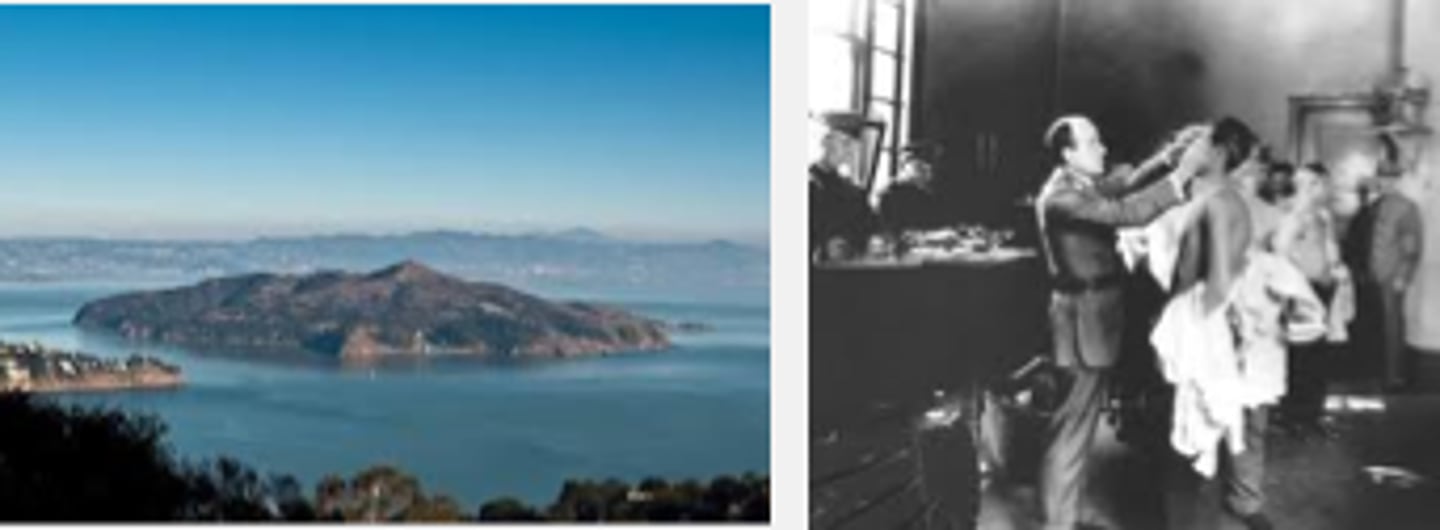 <p>Asian immigrants arrived at ___________, a West coast immigration center in San Francisco.</p><p>The immigration process on the West coast was far more difficult than on the East coast.</p>