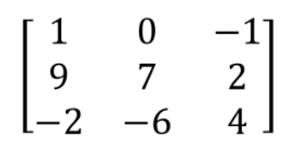 <p>matrix having the same number of rows and columns 1.</p>