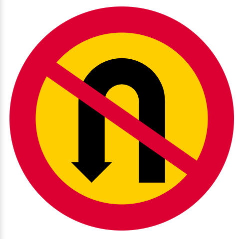 <p>Förbud mot U-sväng</p>