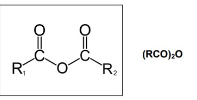 <p>(this structural formula is only used for symmetrical acid anhydrides)</p>
