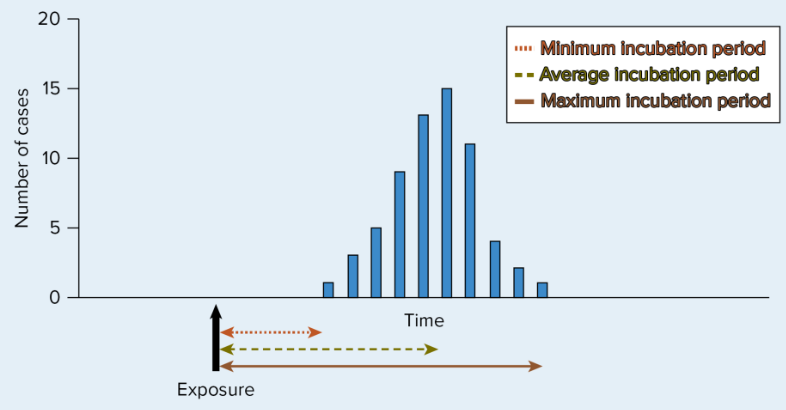 <p>Outbreak of disease due to contaminated food, water, or other single source of infectious agent; contact may be singular, continuous, or intermittent</p>