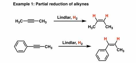 <ul><li><p>makes z alkenes from alkynes</p></li></ul><p></p>