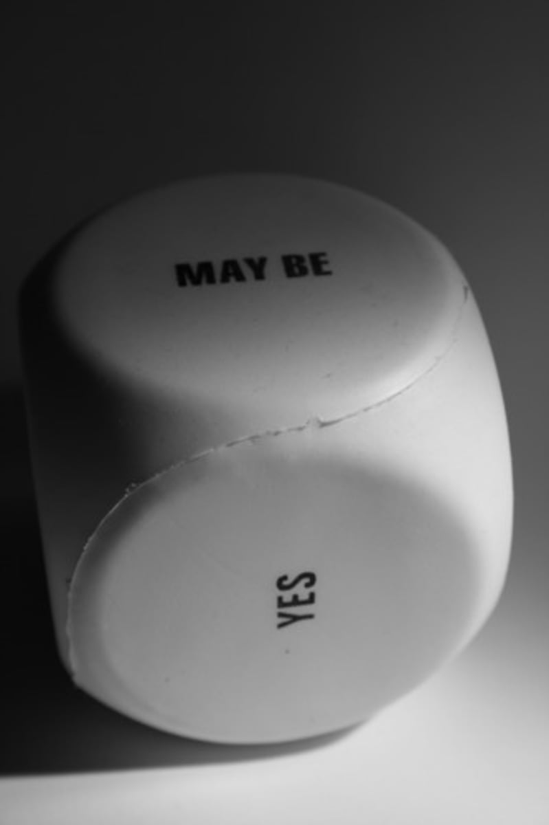 <p>Perhaps, maybe</p>