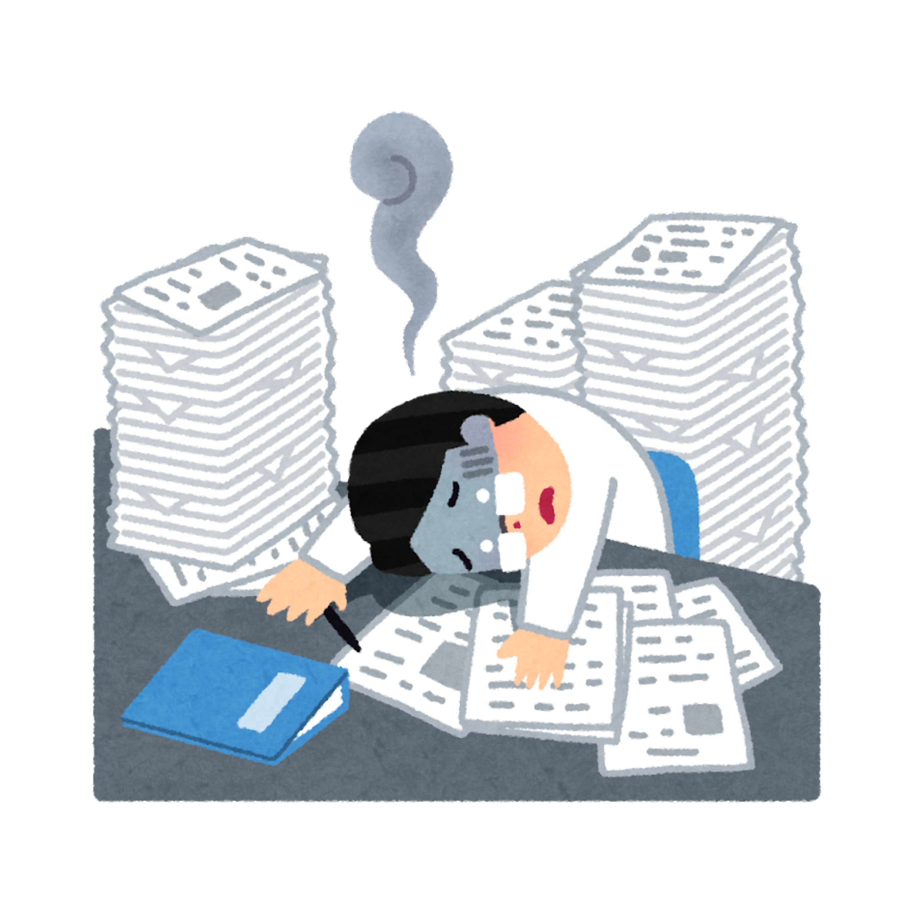 <p>to work too hard</p>