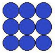 <p><span>Below is a plane through a simple-cubic crystal structure. What set of indices below represents this structure?</span></p>