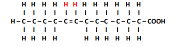 <p>is this fatty acid saturated or unsaturated?</p>
