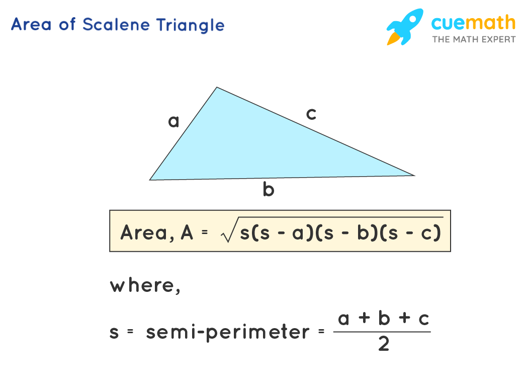 <p>√s(s - a)(s - b)(s - c) (abc - sides of triangle, s- semiperimeter)</p>