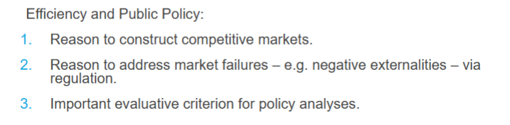 <ul><li><p>commonly occuring circumstances of private cooperation where there is not perfect competition, resulting in an<strong> inefficient pattern of production</strong></p></li><li><p>governments must establish markets and address market failures</p></li></ul><p></p>