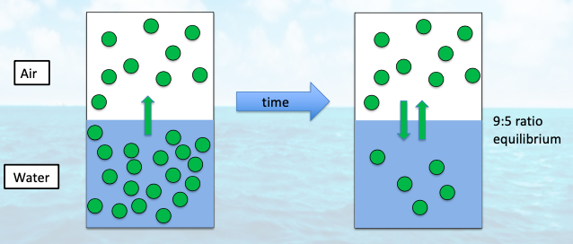 <p>out-gassing occurs from __ to equilibrium </p>