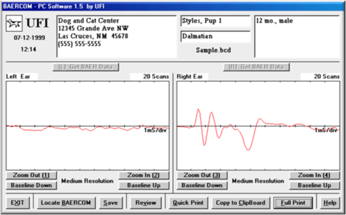 <p>What diagnostic tool can you use to measure the perception of sound in an animal?</p>