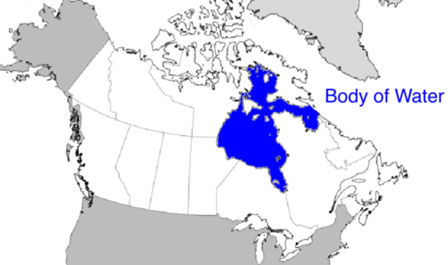 <p>A body of water partly surrounded by land, but has a wide outlet to the sea</p>
