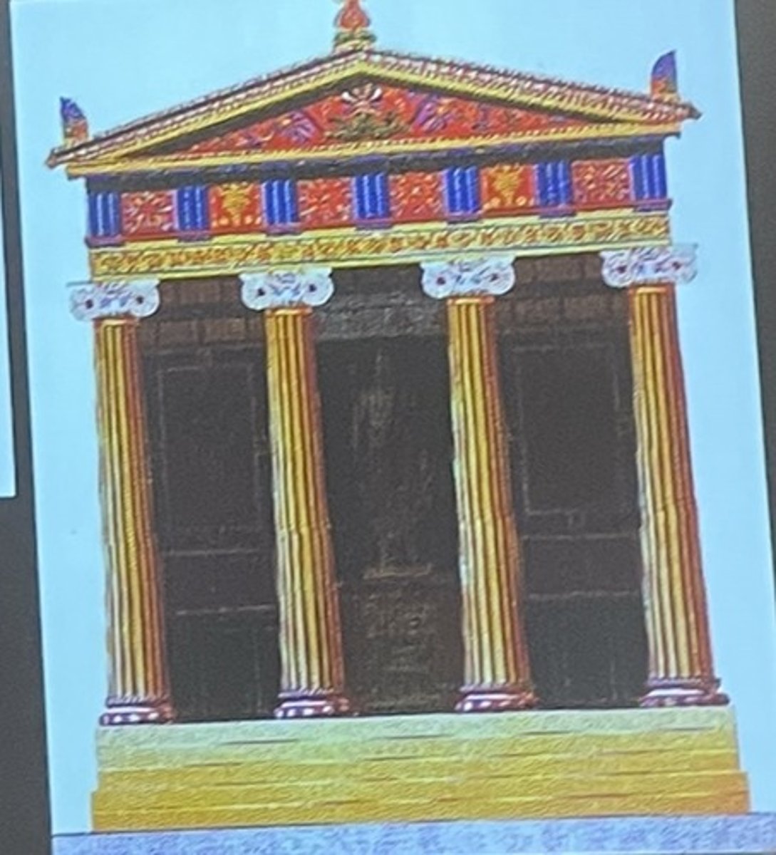 <p>used vivid colors to be seen from a great distance</p>