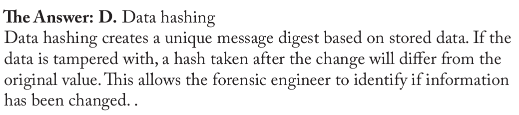 <p>Data hashing</p>