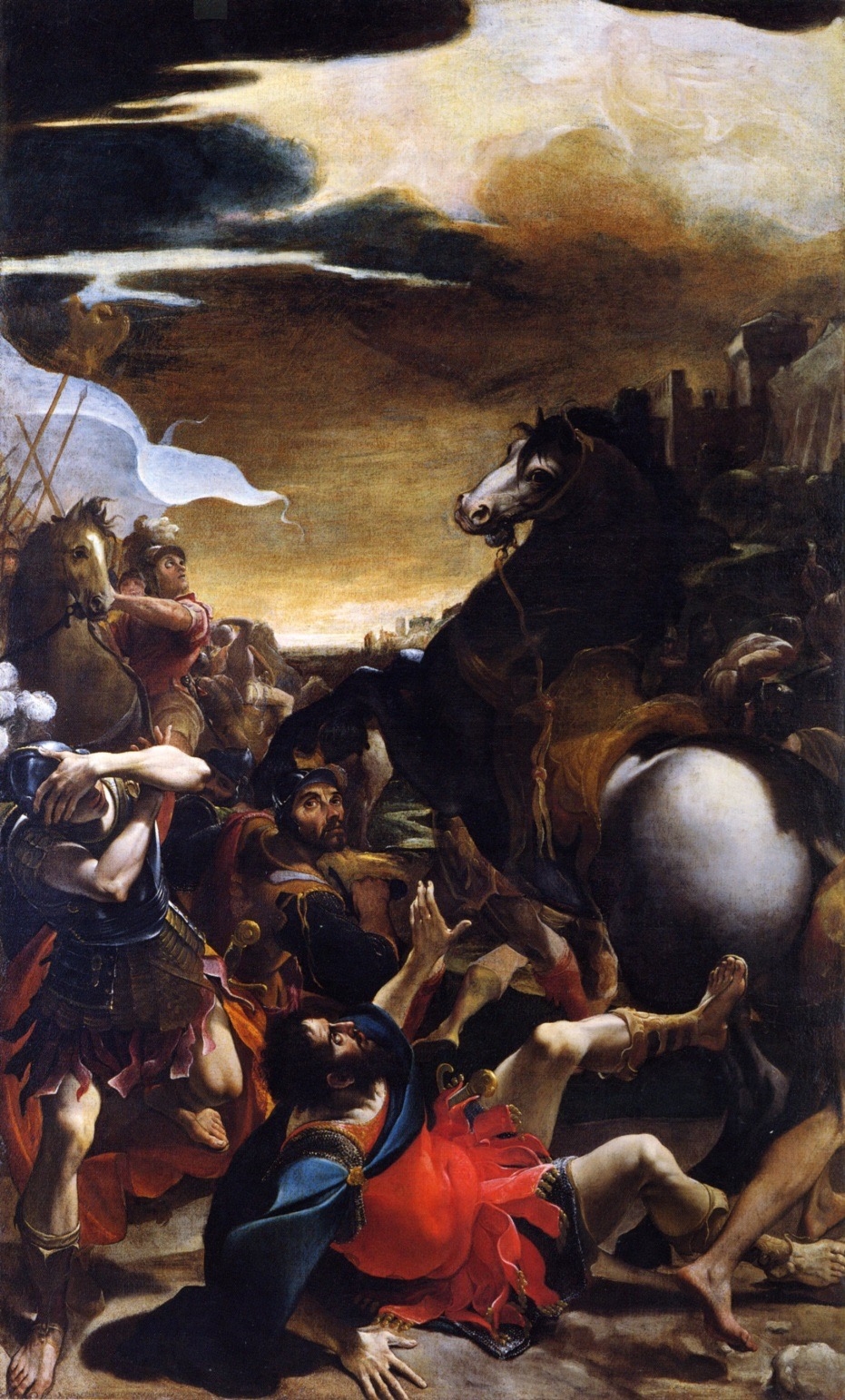 <p>Caravaggio, Conversione di San Paolo, Roma, Santa Maria del Popolo, cappella Cerasi, 1600- 1601 (per Monsignor Tiberio Cerasi, Tesoriere della Camera Apostolica)</p><p>cfr → Ludovico Carracci, Conversione di San Paolo, Bologna, Pinacoteca Nazionale, 1587-1588 (per la cappella Zambeccari in San Francesco)</p>