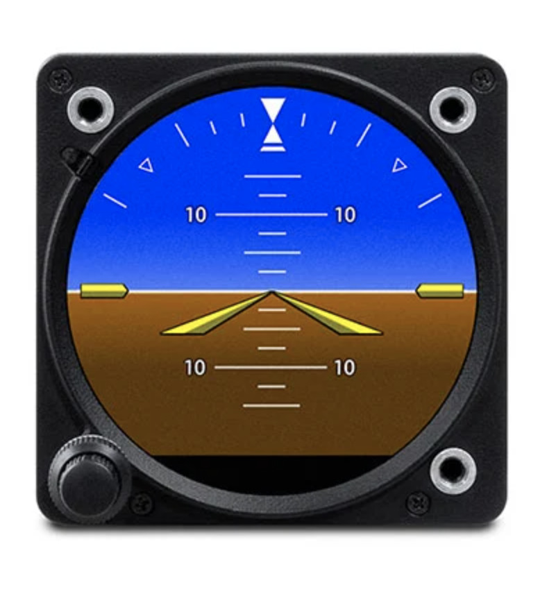 <ol><li><p><span style="background-color: transparent;">Uses a gyroscope to stabilize a horizon bar.</span></p></li><li><p><span style="background-color: transparent;">Displays pitch and bank relative to the natural horizon.</span></p></li></ol><p></p>