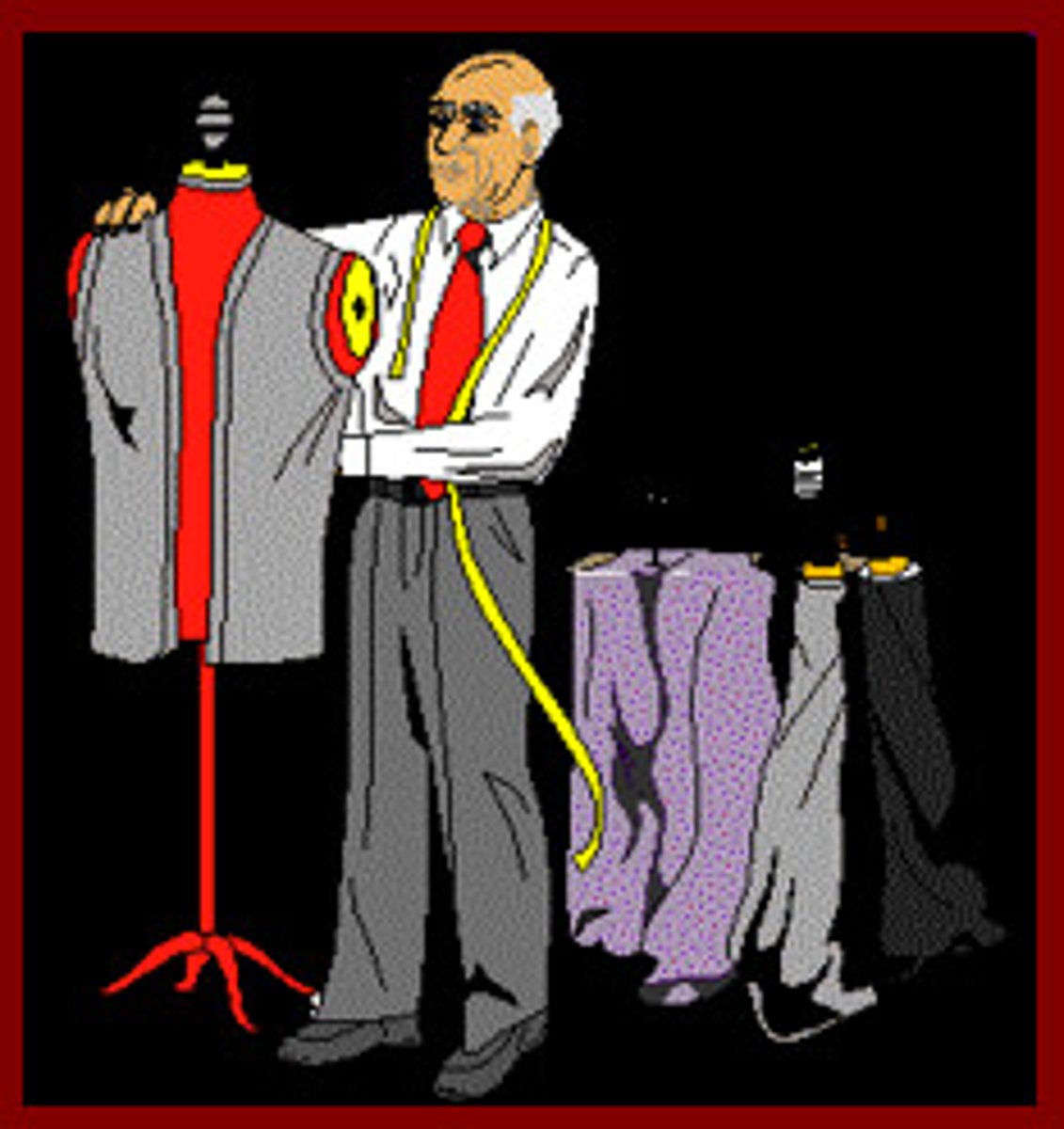 <p>a fashion designer (male)</p>