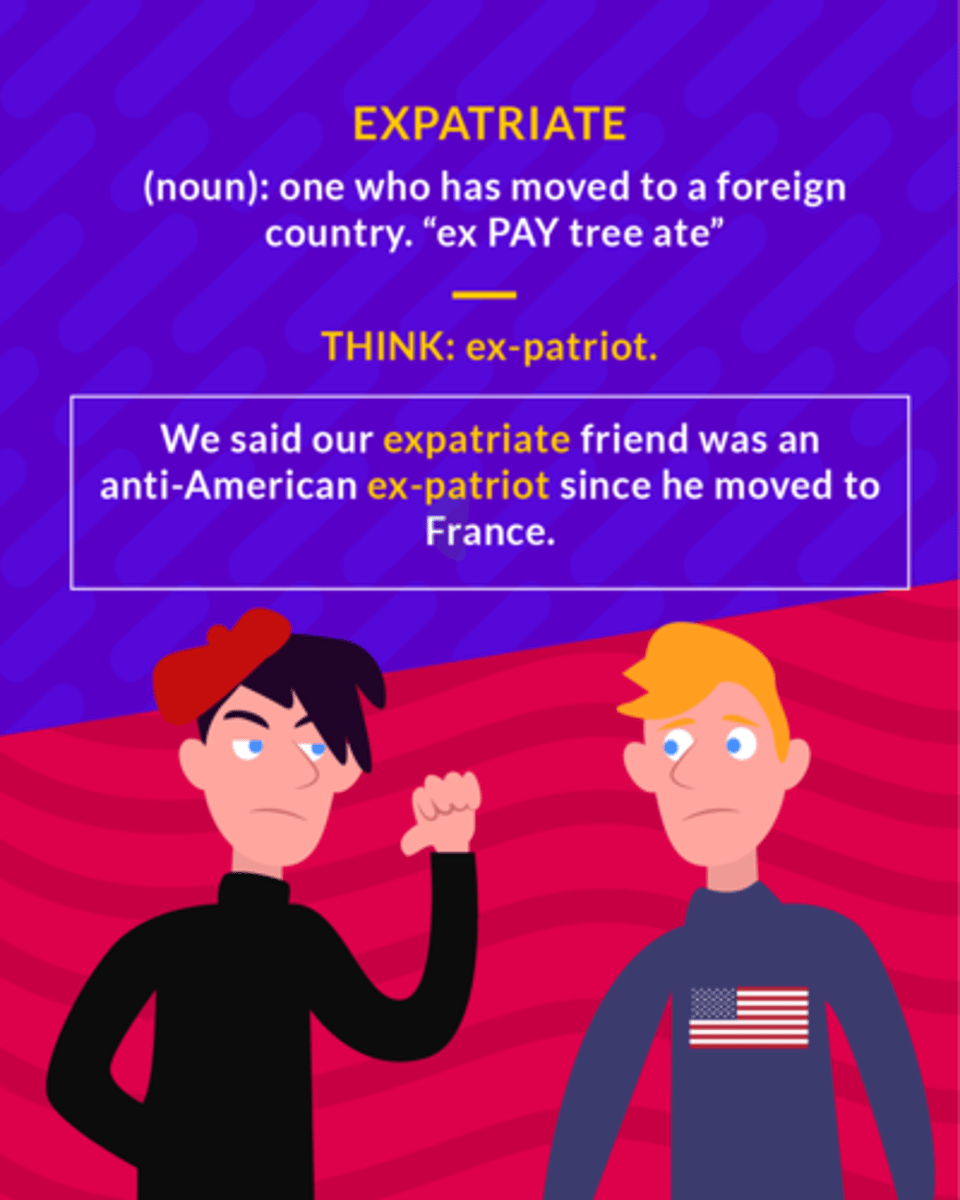 <p>someone who chooses to live outside of, or renounce, his or her native country</p>