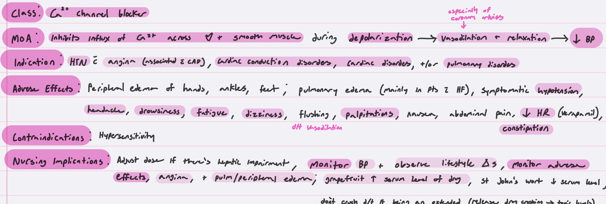 <p>lowers BP and HR (in some cases)</p>