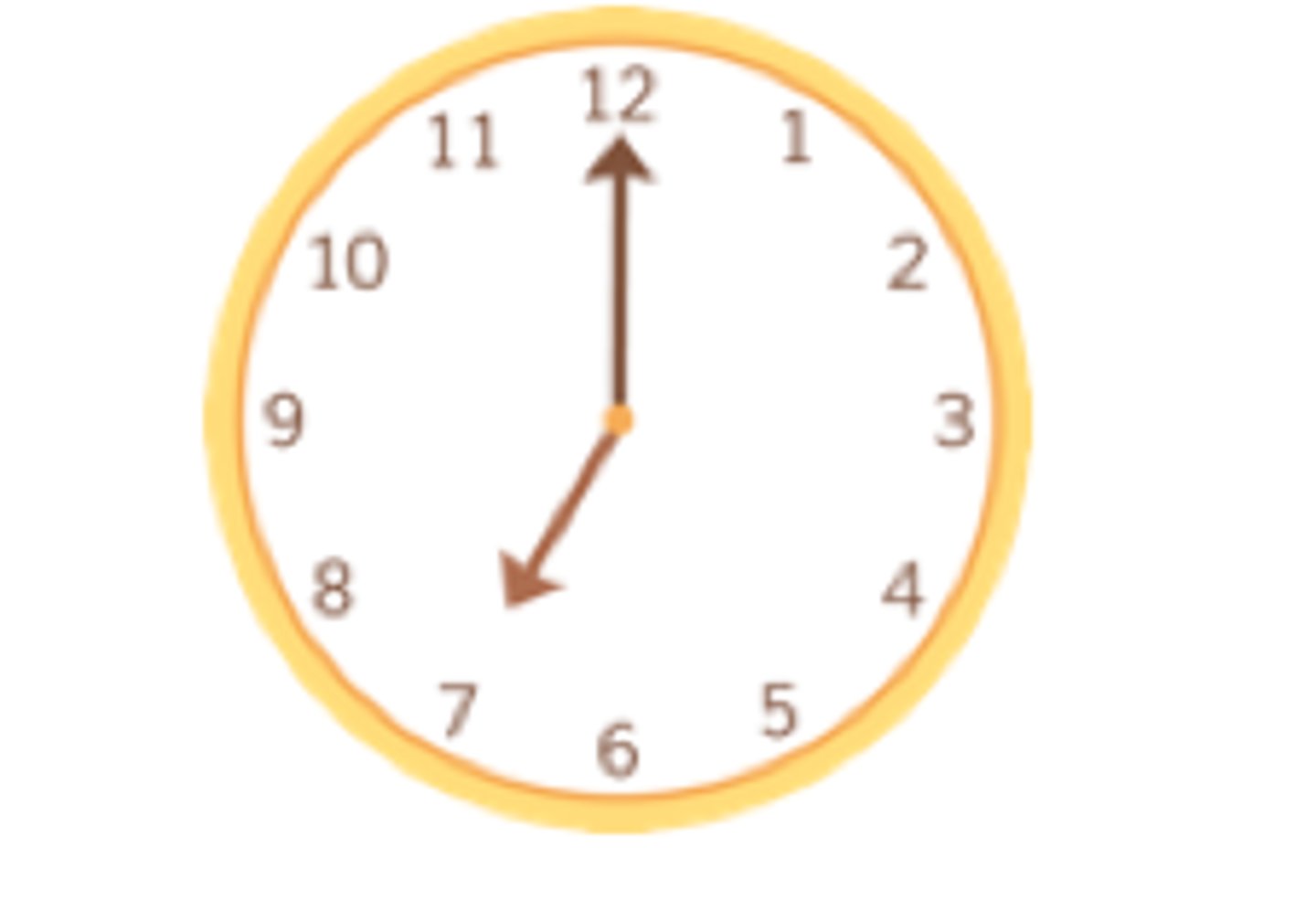 <p>It's seven o'clock.</p>
