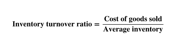 <ul><li><p>inventory turnover ratio</p></li><li><p>number of times firm sells its avg inventory balance during reporting period</p></li></ul><p></p>