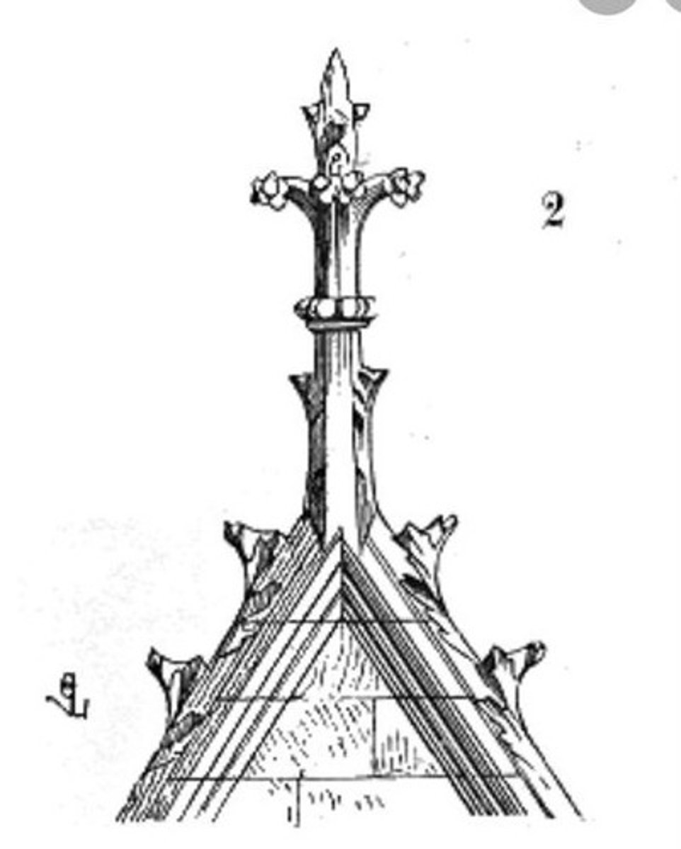 <p>dekoracyjny element w kształcie dwu- lub czteroramiennego pęku kwiatów czy liści, ułożonego w jednej albo kilku kondygnacjach</p>