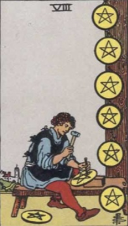 8 of Pentacles- Reversed