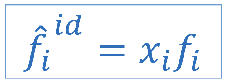 <p>Applies to each species (solid, liquid, or gas) present in an ideal solution; fugacity of each species in an ideal solution (fid_hat) is directly proportional to its composition (xi), with proportionality constant equal to pure species fugacity (fi)</p>