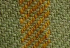 <p><em>A fabric woven with parallel diagonal ridges, stronger than plain weave.</em></p>