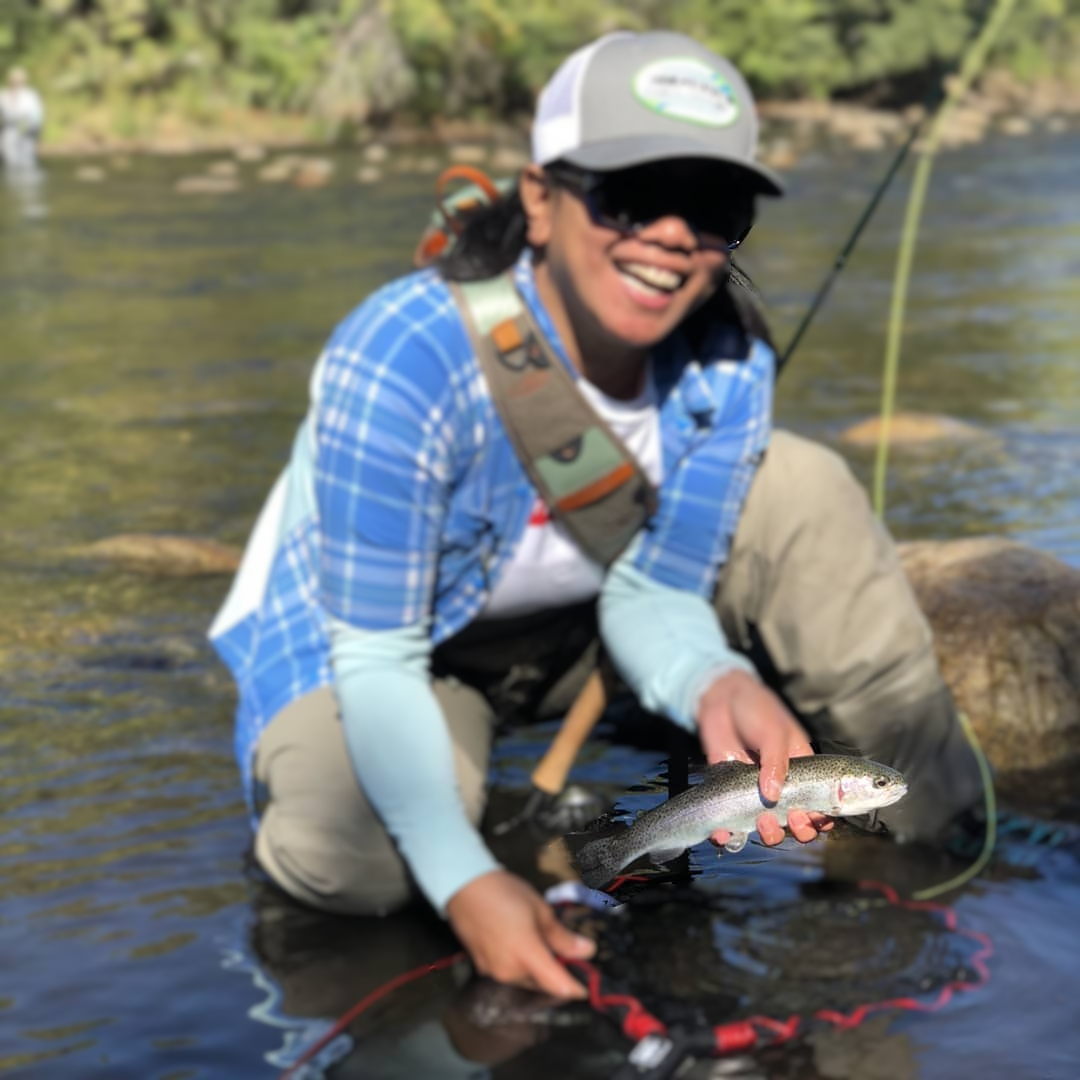 <p>Rainbow Trout</p><p><span style="color: rgb(69, 68, 68);"><em><span>Introduced, from the west coast.</span></em></span></p>