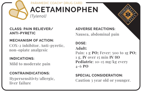 <p>acetaminophen</p>