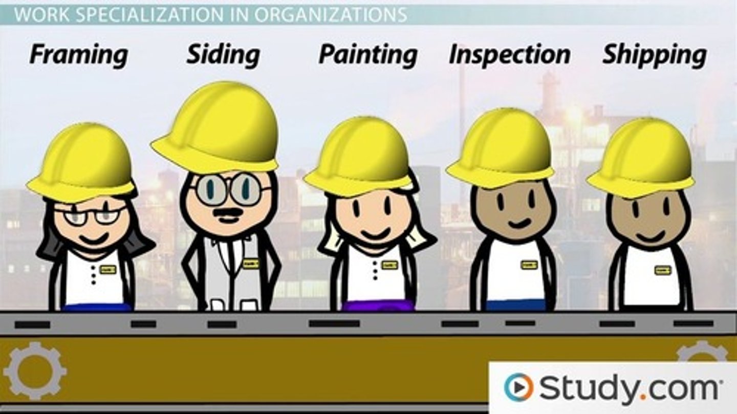 <p>(A) Division of Labor</p><p>Trained Incapacity is the idea that workers who only have a specific task to complete do not see the big picture, which may undermine the overall goal of the organization. This is caused by Division of Labor.</p>