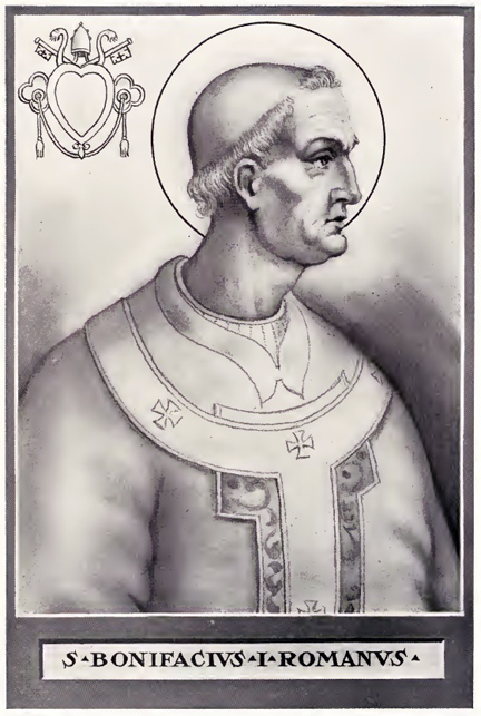 <p>418 - 422 - Pope Boniface / St. Boniface (All Facts) </p>