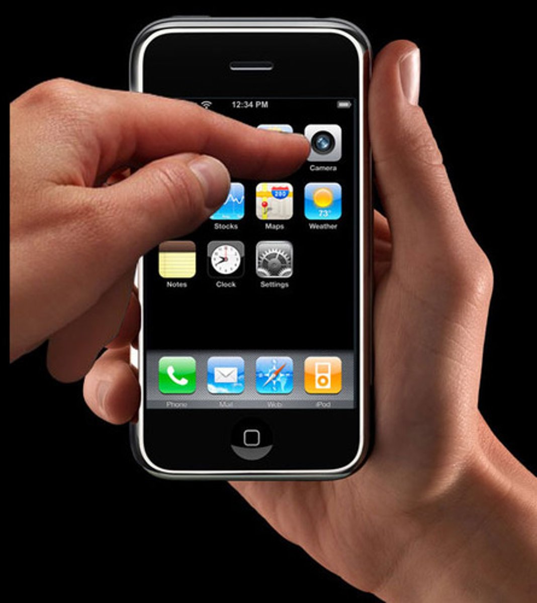 <p>chạm vào màn hình</p>