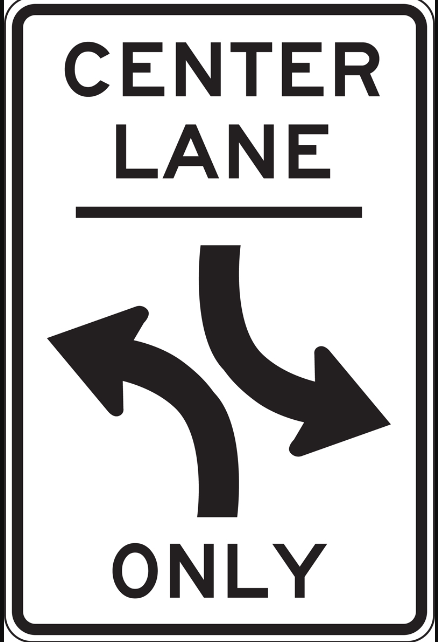 <p><span>What sign does this mean?: Center Turn Lane</span></p>