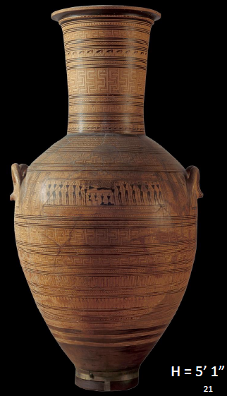 <p><strong>Dipylon Amphora</strong> (The Geometric Period)</p>
